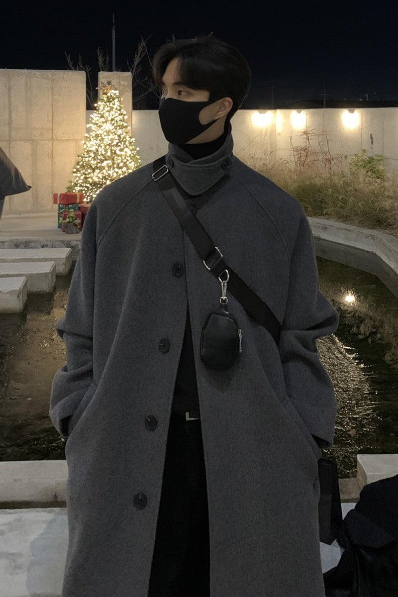 Men's Double-sided Cashmere Coat Thickened - WOMONA.COM