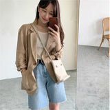 Casual Cotton And Linen Small Business Suit Coat