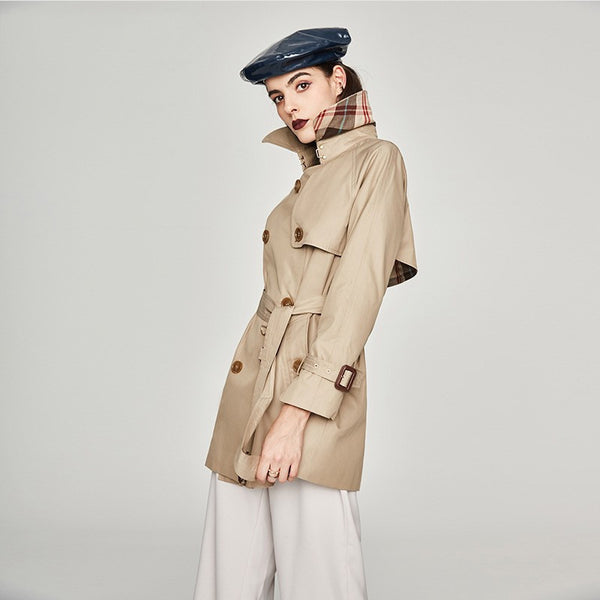 Women's Trench Coat Mid-length Korean Style