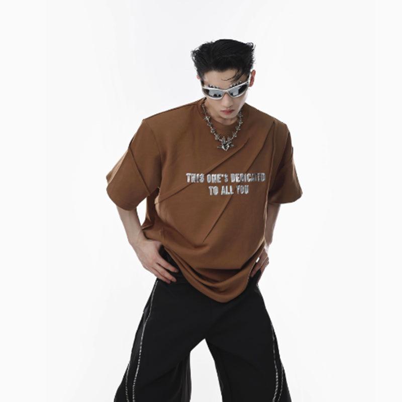 Niche Three-dimensional Printed Padded Shoulder T-shirt For Men - WOMONA.COM