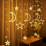 Christmas Twinkling Moon Star String Lamp