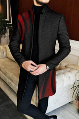 European And American New Men's Woolen Coat - WOMONA.COM