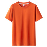 Men Short Sleeved Round Neck Solid Color Clothes - WOMONA.COM