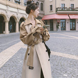 British Style Spring And Autumn Mid-length Coat Jacket