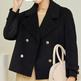 Short Fashion Elegant Slim Coat Double-faced Woolen Goods Fall Winter Coat