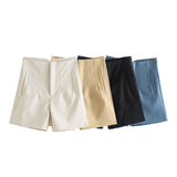 Temperament Simple High Waist Casual Shorts Women - WOMONA.COM