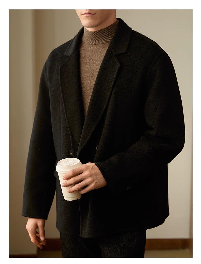 Men's High-end Casual Padded Woolen Coat - WOMONA.COM