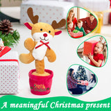 Dancing Christmas Toys Funny Tree Repeat Talking Electronic Plush Toys - WOMONA.COM