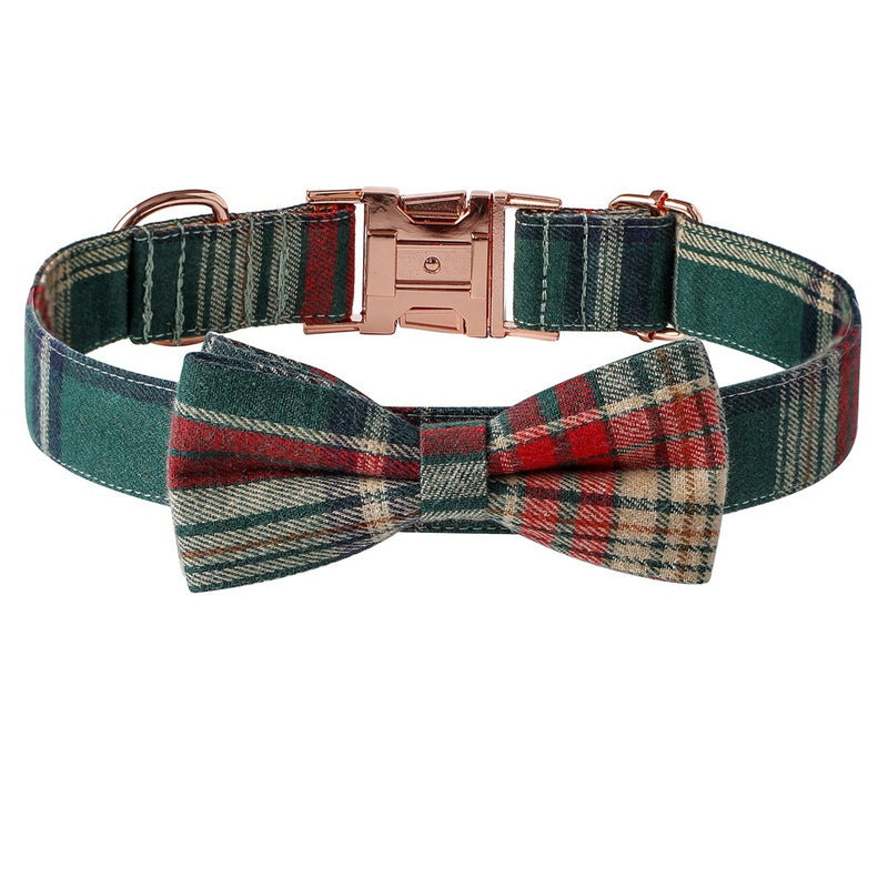 Christmas Dog Collar Rose Gold Buckle - WOMONA.COM