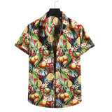 Casual Beach Men's Shirts Hawaiian Lapel Short Sleeves - WOMONA.COM