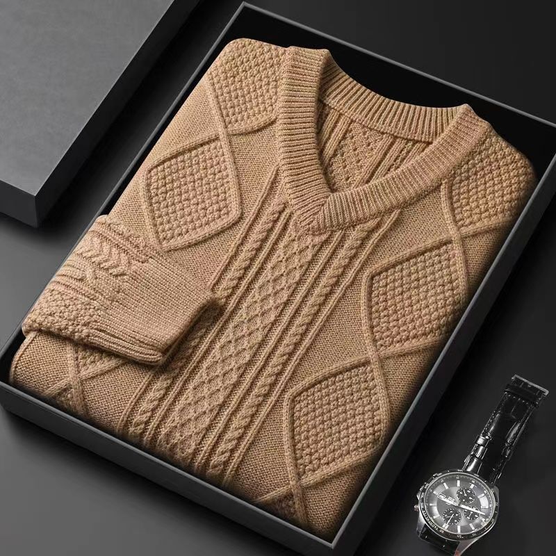 Men's Thickened Thermal Base Sweater - WOMONA.COM