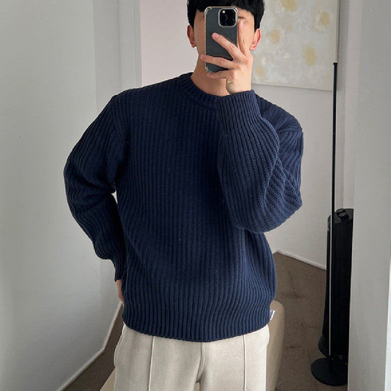 Round Neck Sweater Base And Inner Layer Knit Shirt - WOMONA.COM