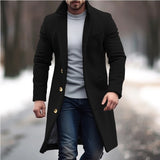 Woolen Coat Men's Mid-length Trench Coat