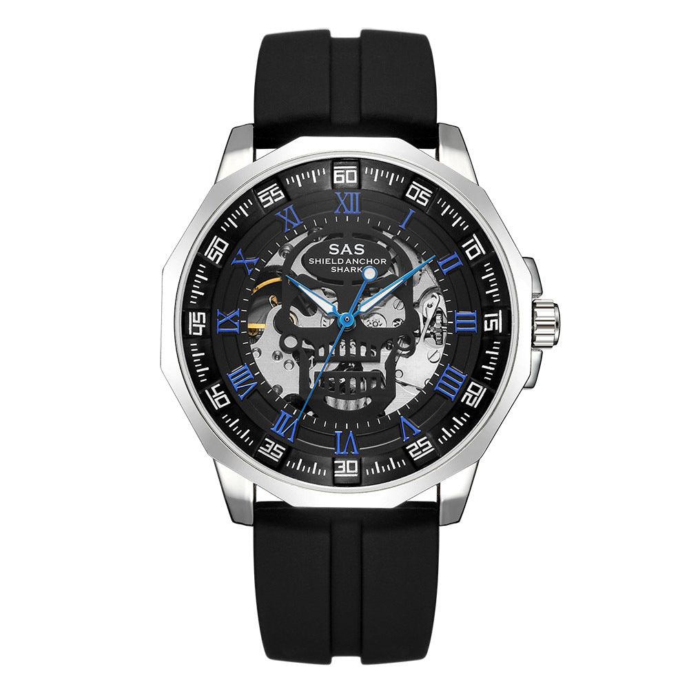 Men's Hollow Mechanical Watch Luxury Steel Belt - WOMONA.COM