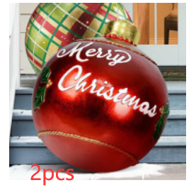 Christmas Ornament Ball Outdoor Pvc 60CM Inflatable Decorated Ball - WOMONA.COM