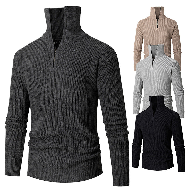 Men's slim fit thermal pullover sweater