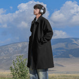 Casual Texture Double-sided Wool Mid-length Coat