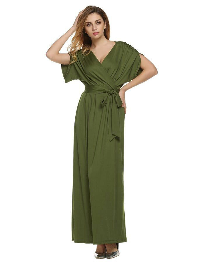 Vestido elegante de talla grande 4XL para mujer, vestidos largos de verano