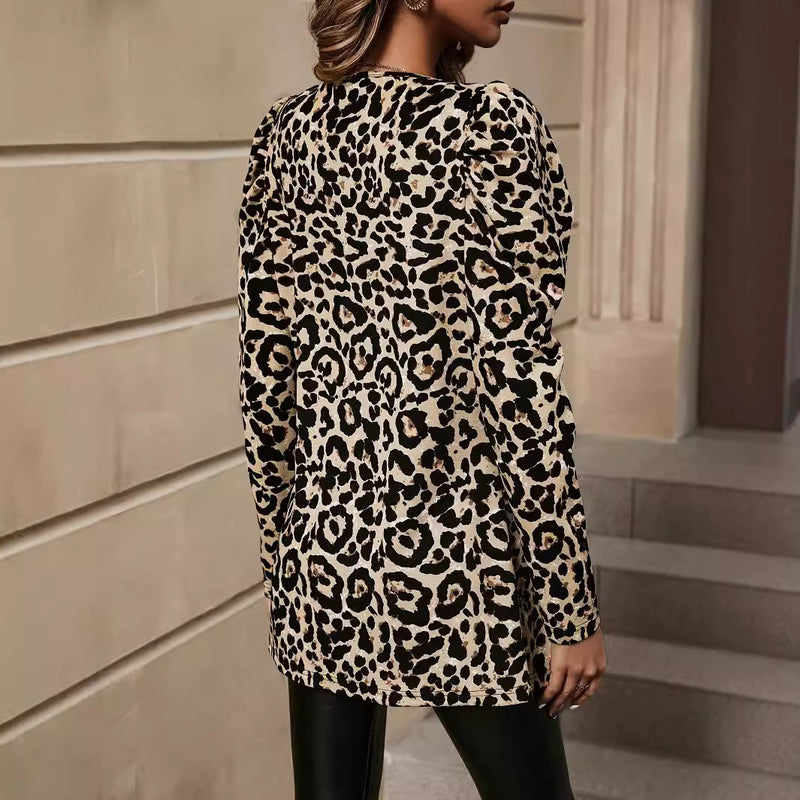 New Leopard Cardigan Sweater Coat - WOMONA.COM