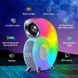 Conch Smart RGB Atmosphere Light Bluetooth Speaker Alarm Wake-up Lamp - WOMONA.COM