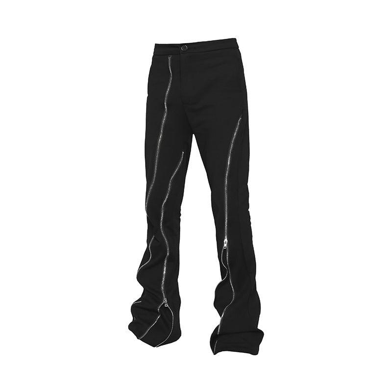 Hip Hop Zipper Split Jeans Men - WOMONA.COM