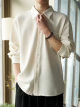 Sense Of Design Shirt Men's Long Sleeve Solid Color Thin - WOMONA.COM