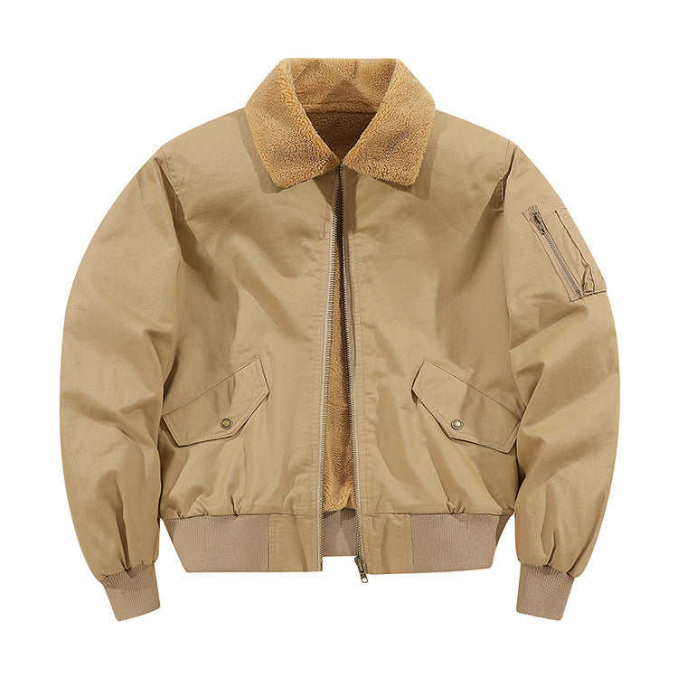 Men's Washed Cotton Lined Casual Jacket