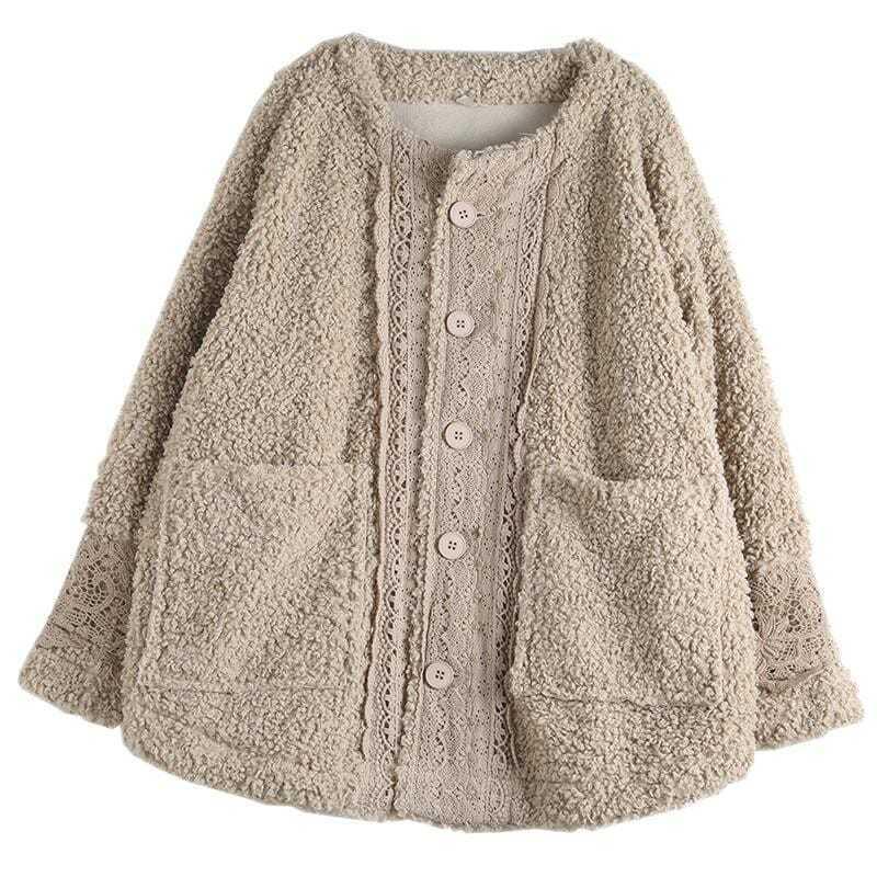 Artistic Retro Loose Long Sleeve Warm Coat