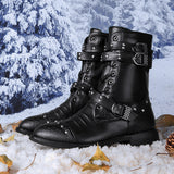 Middle Tube Leather Boots