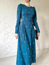 Women's Elegant Long Waist Dress - WOMONA.COM