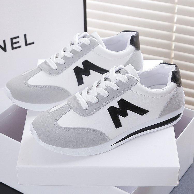 Leather Korean Style Versatile Student Casual Running Shoes - WOMONA.COM