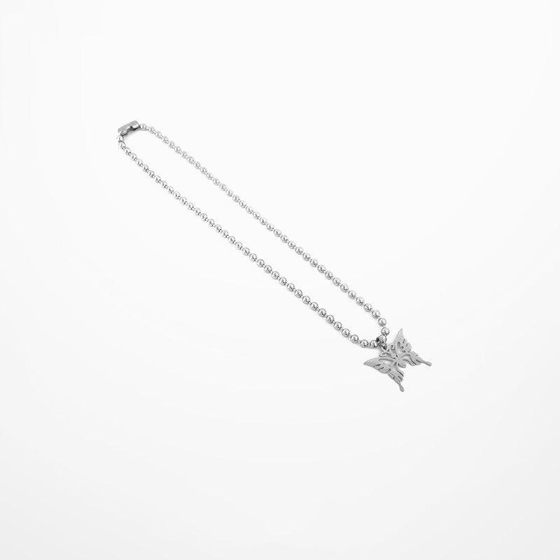 Silver-Tone Butterfly Pendant Necklace