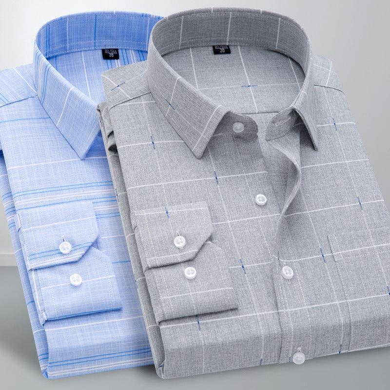 Men's Cotton Plaid Business Casual Shirt