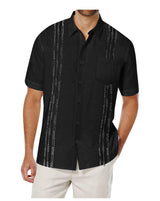 Digital Printing Polyester Plain Men's Short Sleeve Shirt - WOMONA.COM