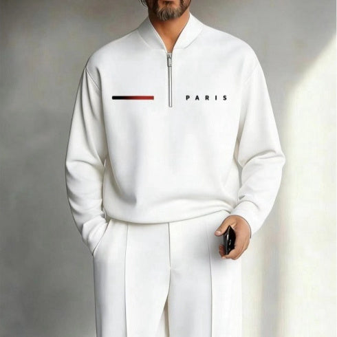 Half-zip Pullover Casual Sportswear Set