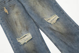 Fashion Dirty Make Old Ripped Jeans For Men - WOMONA.COM