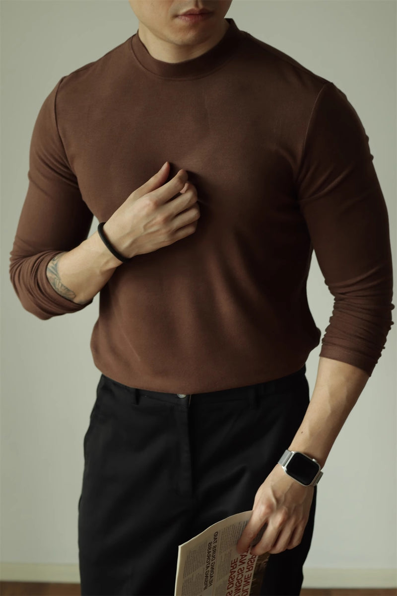 Fleece Wool Bottoming Shirt All-matching Solid Color - WOMONA.COM