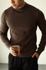 Modal Soft Glutinous Skin-friendly Half Turtleneck Warm Long Sleeves Sweater