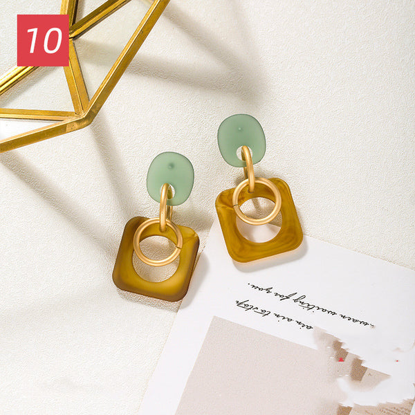 warm caramel earrings - WOMONA.COM