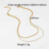 Chunky Double Snake Chain Necklace - WOMONA.COM