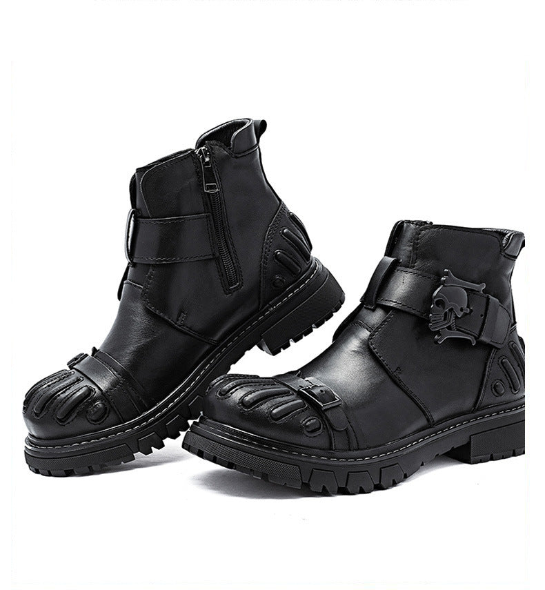 Men Punk Rock Tooling Machinery Car Boots - WOMONA.COM