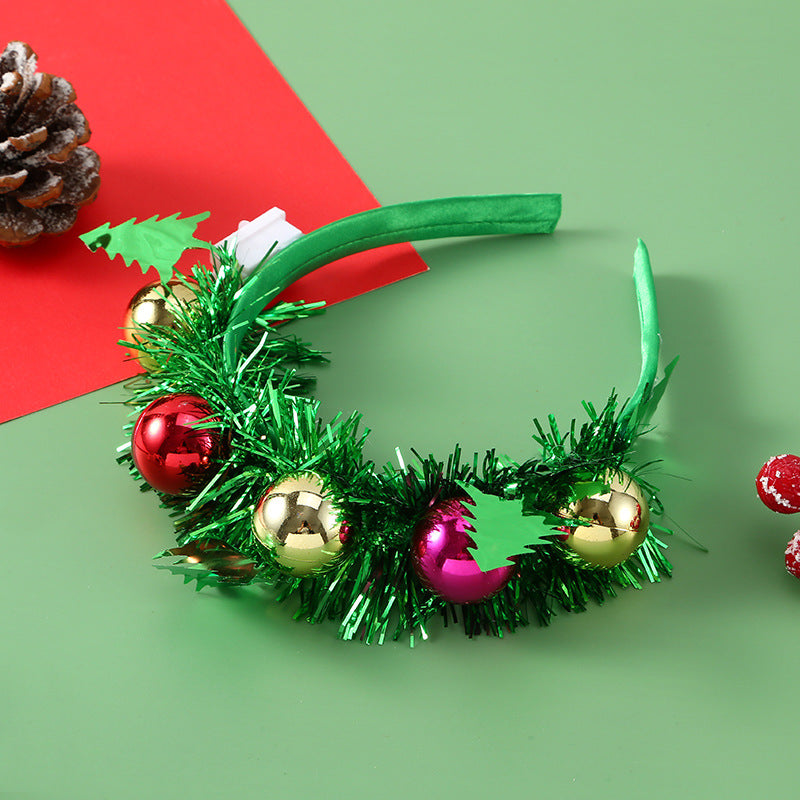 IPC Christmas Hair Band Glowing Headband Xmas Tree - WOMONA.COM