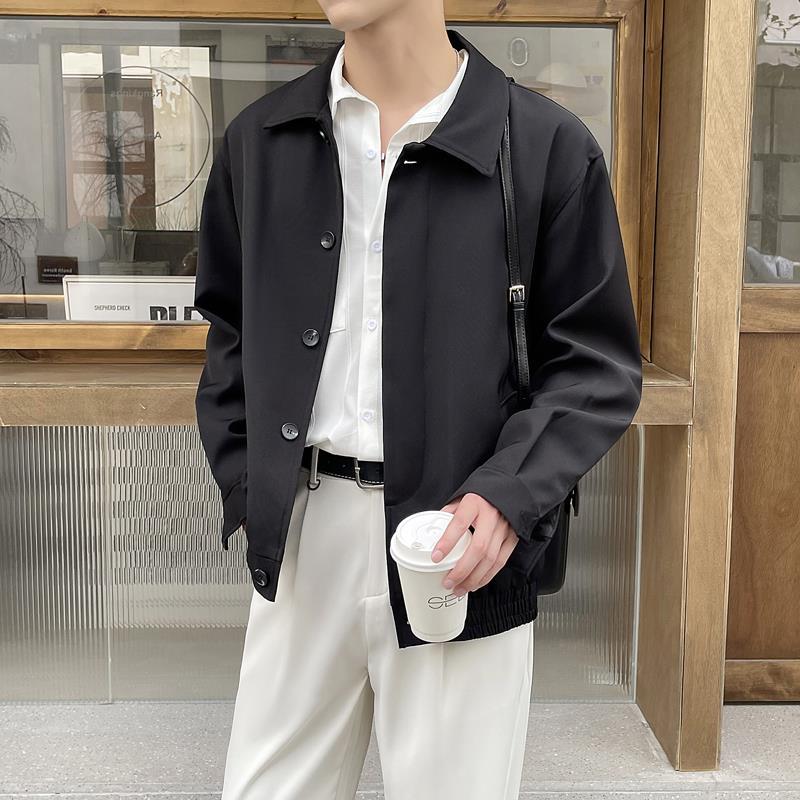 Men's short work jacket casual and minimalist trend - WOMONA.COM