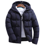 New Men's Pure Cotton Padded Jacket Hooded Coat - WOMONA.COM