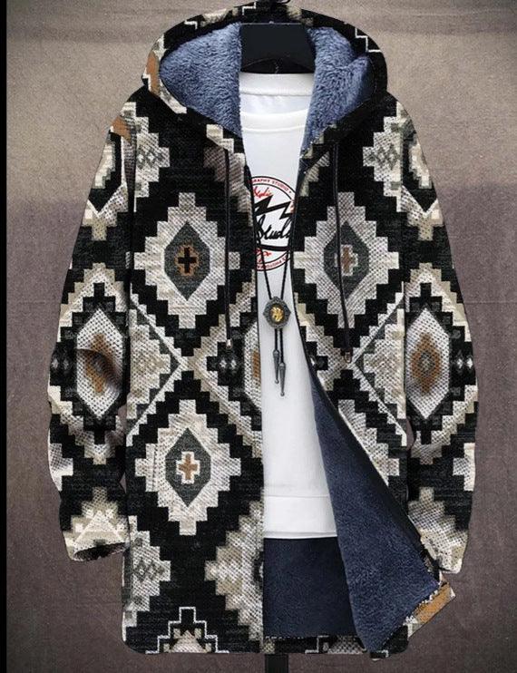 Men's Digital Printed Stand Collar Jacket - WOMONA.COM