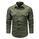 Retro Workwear Shirt Men's - WOMONA.COM