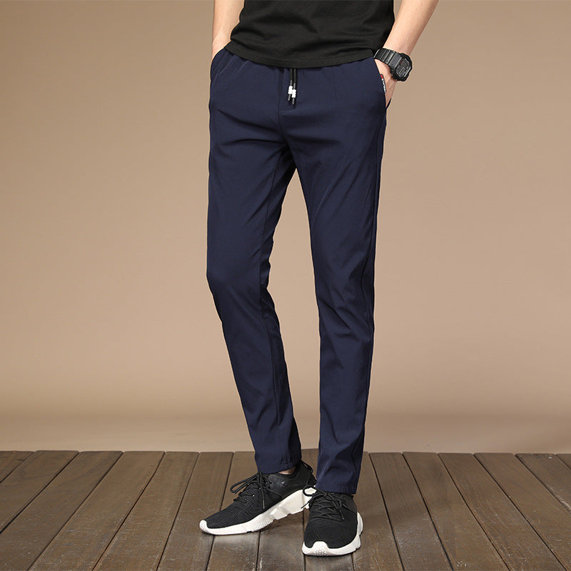 Summer New Ice Silk Casual Pants Men - WOMONA.COM