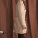 Vintage Men's Wool Herringbone Polo Coat - WOMONA.COM