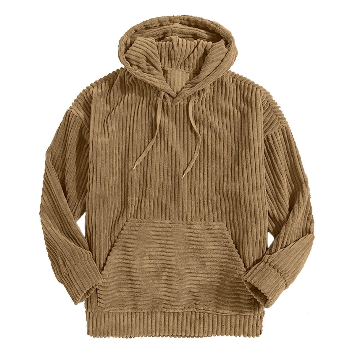 Kangaroo Pocket Hanging Shoulder Hoodie - WOMONA.COM