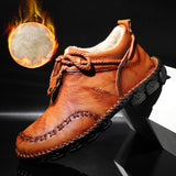 Men's Leather Boots Outdoor Casual Tooling Boots - WOMONA.COM